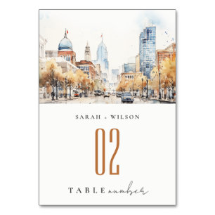 Numeração De Mesa Casamento Paisagem Aquarela em Indianapolis, India