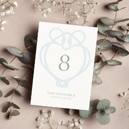 Numeração De Mesa Casamento Pale Azul Celta Irlandês Swan Love Knot