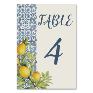 Numeração De Mesa Casamento Pensado Italiano Amalfi