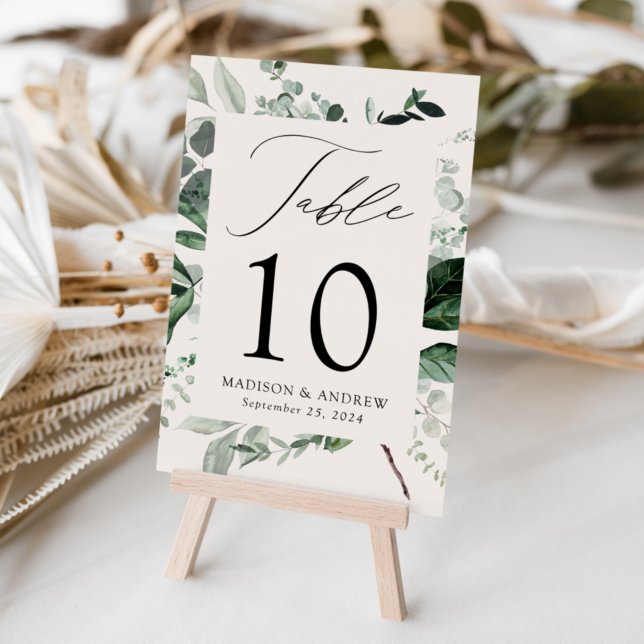 Numeração De Mesa Casamento Personalizado Abundant Greenery (Criador carregado)