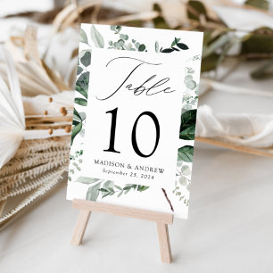 Numeração De Mesa Casamento Personalizado com Verdura Abundante