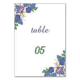 Numeração De Mesa Casamento Personalizado Da Flor Roxo Elegante