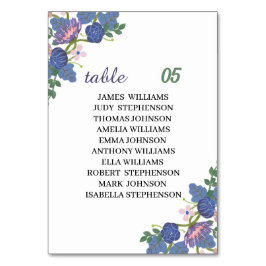 Numeração De Mesa Casamento Personalizado Da Flor Roxo Elegante