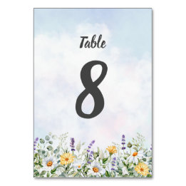 Numeração De Mesa Casamento Personalizado de Aquarela de Flor Silves