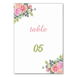 Numeração De Mesa Casamento Personalizado de rosa Flor