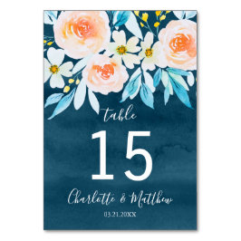 Numeração De Mesa Casamento Personalizado Floral Personalizado de Co