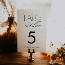 Numeração De Mesa Casamento Personalizado Mínimo Moderno