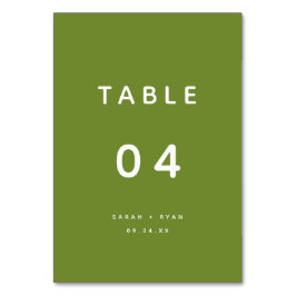 Numeração De Mesa Casamento Personalizado Moderno Minimalista Verde 