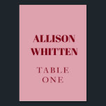 Numeração De Mesa Casamento Personalizado Rosa e Vermelho com Script<br><div class="desc">Guie seus hóspedes em estilo com esses Números de Tabela de Casamento Personalizado de Script Manuscrito Rosa e Vermelho. Projetados com caligrafia romântica em cor-de-rosa suave e vermelho-arrojado, estas mesas elegantes são o toque final perfeito para a sua decoração de recepção. Personalize com seus nomes, iniciais ou data de casamento...</div>