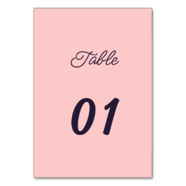 Numeração De Mesa Casamento Personalizado Simples Peach