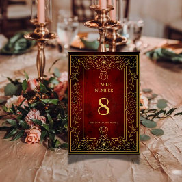 Numeração De Mesa Casamento Personalizado Único Clássico da Vintage