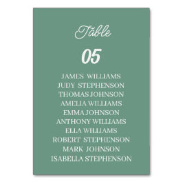 Numeração De Mesa Casamento Personalizado Verde