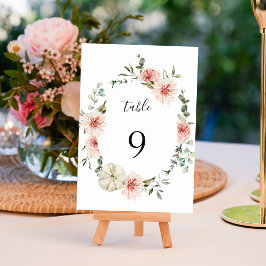 Numeração De Mesa Casamento por Aquarela do Jardim Floral Botânico