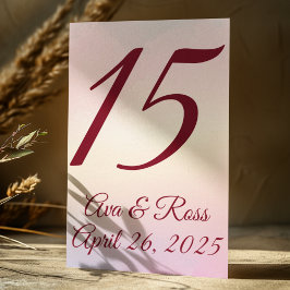 Numeração De Mesa Casamento Pôr do Sol Pastel