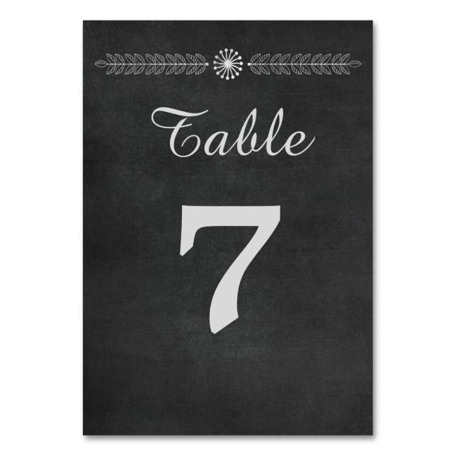 Numeração De Mesa Casamento Preto e Branco (Frente)