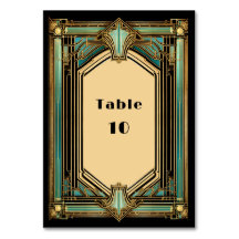 Casamento Preto Turquesa Dourado Art Déco