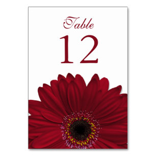 Numeração De Mesa Casamento Profundo de Gerbera Daisy White