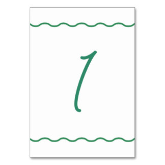 Numeração De Mesa Casamento Retroativo Verde Wavy