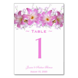 Numeração De Mesa Casamento Romântico de Belladonna Lily