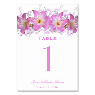 Numeração De Mesa Casamento Romântico de Belladonna Lily