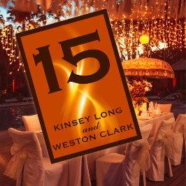 Numeração De Mesa Casamento Romântico por Chama