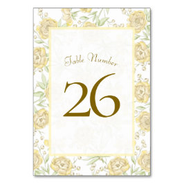 Numeração De Mesa Casamento Rosa Amarela