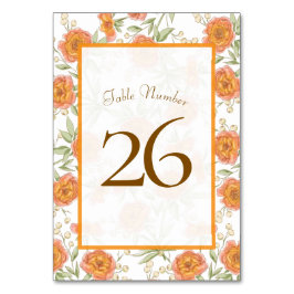 Numeração De Mesa Casamento Rosa Laranja