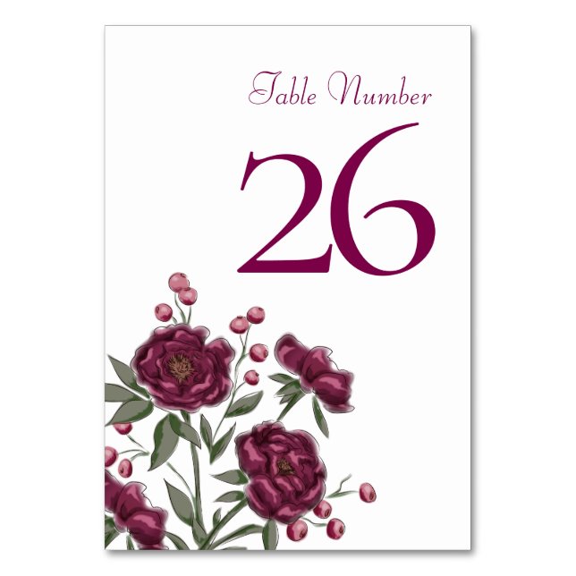 Numeração De Mesa Casamento Rosa Marrom (Frente)