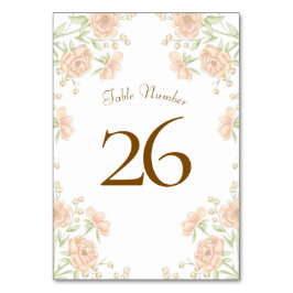 Numeração De Mesa Casamento Rosa Pêssego