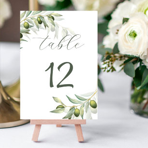 Numeração De Mesa Casamento Russo Da Mola De Azeitona