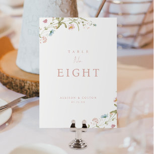 Numeração De Mesa Casamento Russo de Boca Rosa Elegante