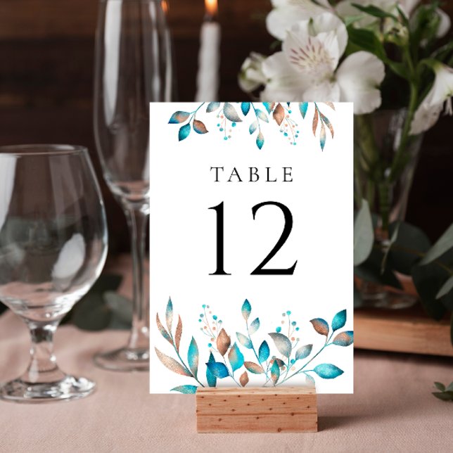 Numeração De Mesa Casamento Russo do marinho Moderno Verde (Criador carregado)