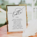 Numeração De Mesa Casamento Russo Do Script De Caligrafia Elegante<br><div class="desc">Número da Tabela de Casamento Russo do Script de Caligrafia Elegante</div>