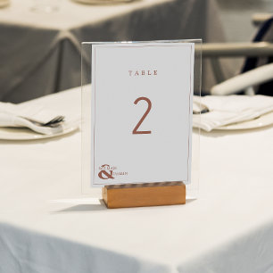 Numeração De Mesa Casamento Russo Russo Russo Simples e Moderno