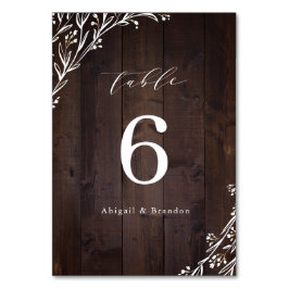 Numeração De Mesa Casamento Rustic Barn Wood Boho Floral