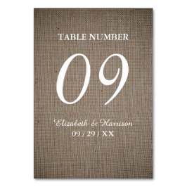 Numeração De Mesa Casamento Rustic Burlap