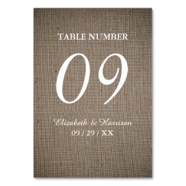 Numeração De Mesa Casamento Rustic Burlap