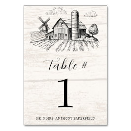 Numeração De Mesa Casamento Rustic Country Western Barn