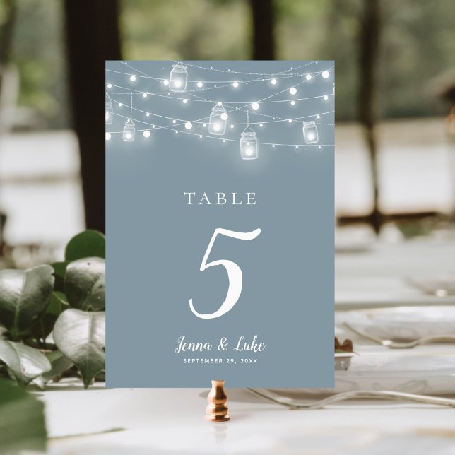 Numeração De Mesa Casamento Rustic String Luz Dupla Face (Criador carregado)