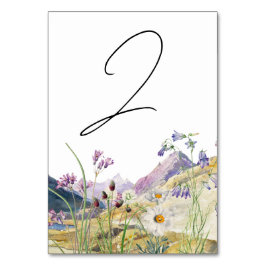 Numeração De Mesa Casamento Rustic Watercolor Wildflower Mountain