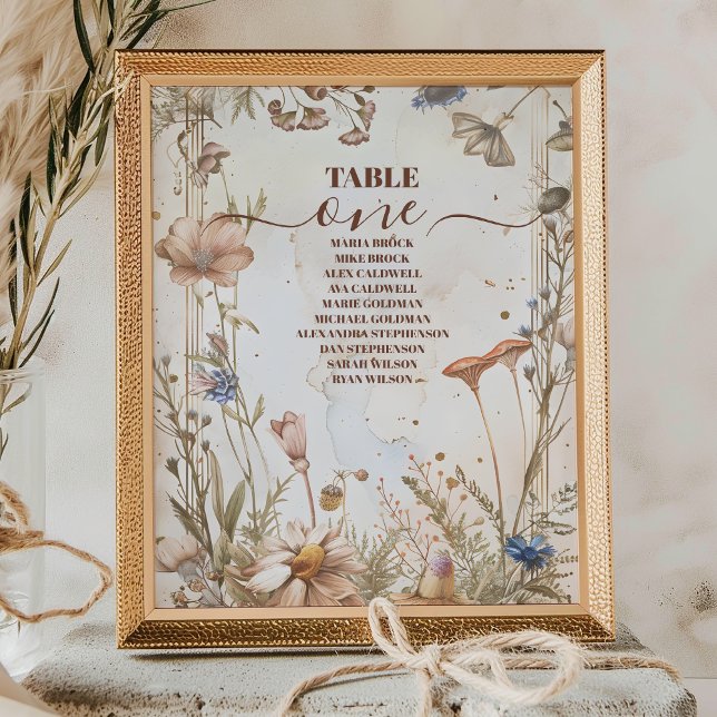 Numeração De Mesa Casamento Rustic Watercolor Woodland (Criador carregado)