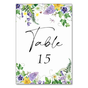 Numeração De Mesa Casamento Rustic Wildflower