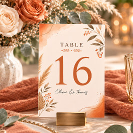 Numeração De Mesa Casamento Rústico Boho Moderno Terracota