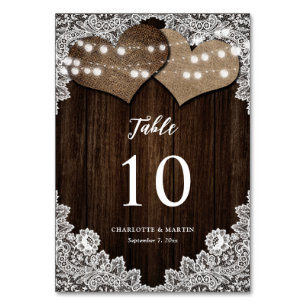 Numeração De Mesa Casamento Rústico de Locais Florais de Madeira Bur