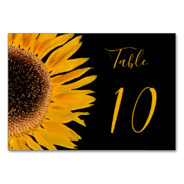Numeração De Mesa Casamento Rústico Elegante Amarelo Negro Girassol