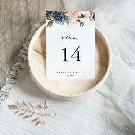 Numeração De Mesa Casamento Simples De Caligrafia Floral Elegante