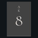 Numeração De Mesa Casamento Simples de Combinação de Monograma de Ci<br><div class="desc">Simples Cinza Moderna Monograma Mix Match Wedding Table Number apresenta pares de tipos modernos em tons suaves e modernos de terra.</div>