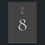 Numeração De Mesa Casamento Simples de Combinação de Monograma de Ci<br><div class="desc">Simples Cinza Moderna Monograma Mix Match Wedding Table Number apresenta pares de tipos modernos em tons suaves e modernos de terra.</div>