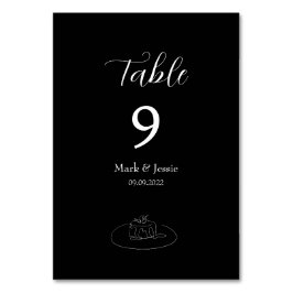 Numeração De Mesa Casamento Simples de ROE Preto e Branco