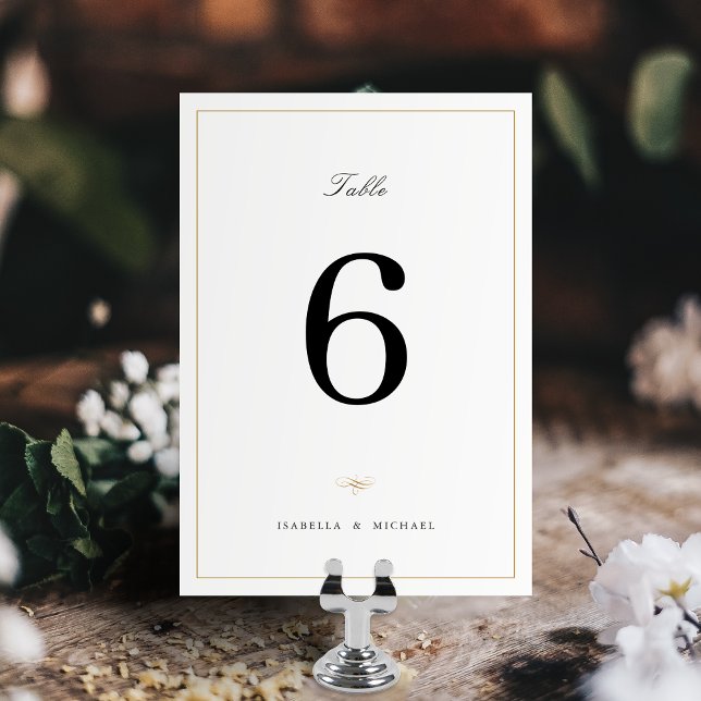 Numeração De Mesa Casamento Simples de Script de Elegância Clássica (Zazzle Classic Elegance Script Simple Wedding Table Number (Back (Vertical)).png)